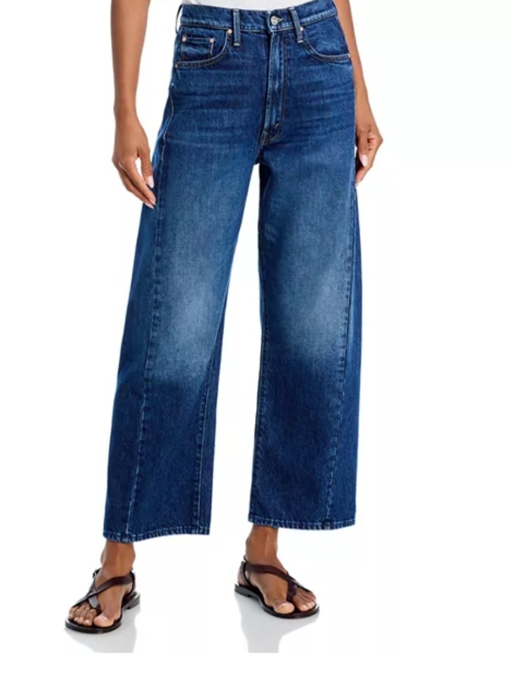 MOTHER The Half Pipe High Rise Ankle Wide Leg Jeans Size 29.